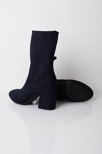 Sock Fit Block Heel Ankle Boots - Enlightened_Apparel2018