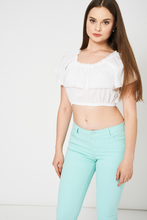 White Luxury Off Shoulder Bardot Crop Top - Enlightened_Apparel2018