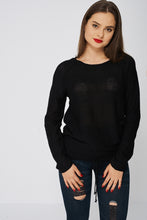 Black Tie Waist Knit Jumper - Enlightened_Apparel2018