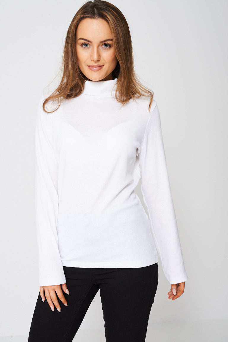 POLO NECK LONG SLEEVE TOP