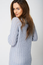 Longline Textured Jumper In Blue - Enlightened_Apparel2018