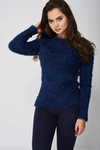 Beautiful Fluffy Navy Jumper - Enlightened_Apparel2018