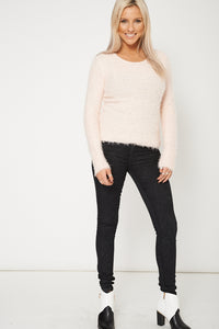 Fluffy Feel Knitted Peach Jumper - Enlightened_Apparel2018