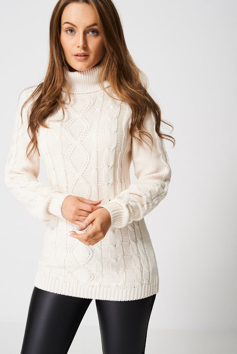 Beautiful Cream Cable Knit Jumper - Enlightened_Apparel2018